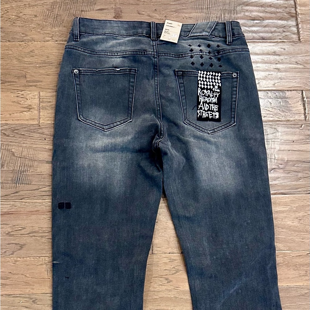 Ksubi Men's Grey Black Skinny Distressed Jeans - Picture 3 of 5